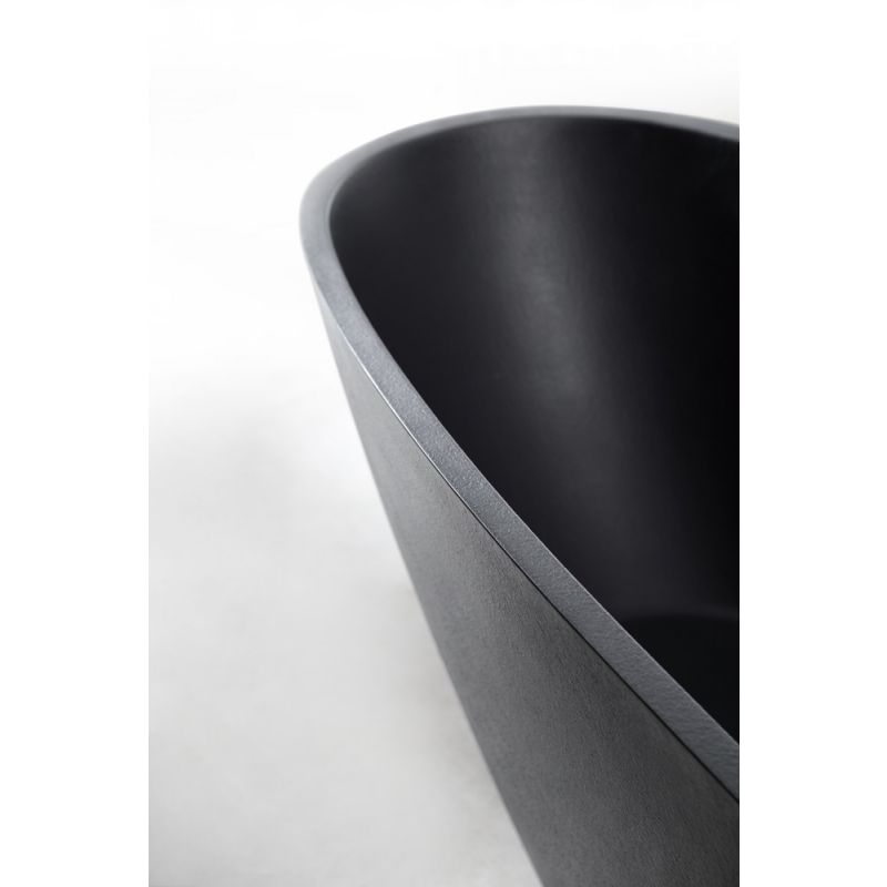 Ванна из искусственного камня ABBER Dortmund AM9911B черная матовая