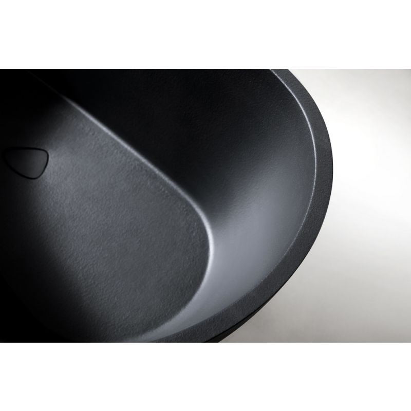 Ванна из искусственного камня ABBER Dortmund AM9911B черная матовая