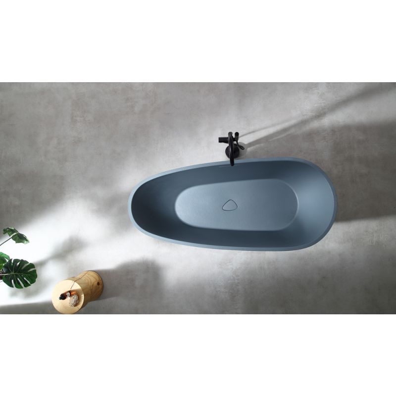 Ванна из искусственного камня ABBER Dortmund AM9911G серая матовая