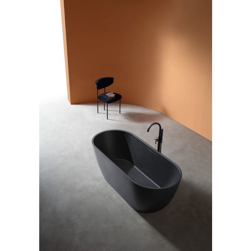 Ванна из искусственного камня ABBER Frankfurt AM9941B черная матовая