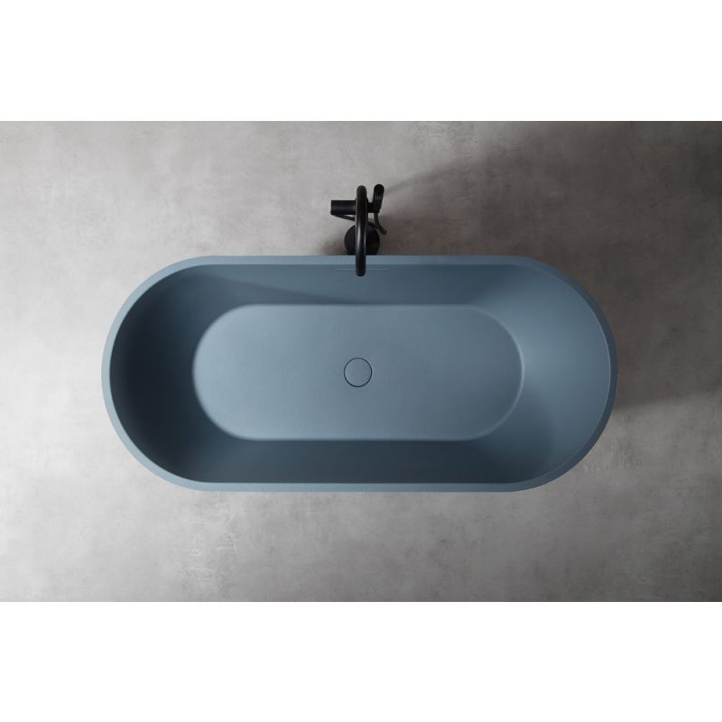 Ванна из искусственного камня ABBER Frankfurt AM9941G серая матовая