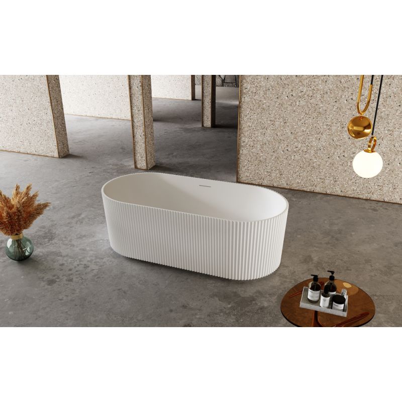 Ванна из искусственного камня ABBER Stein AS9601 белая матовая