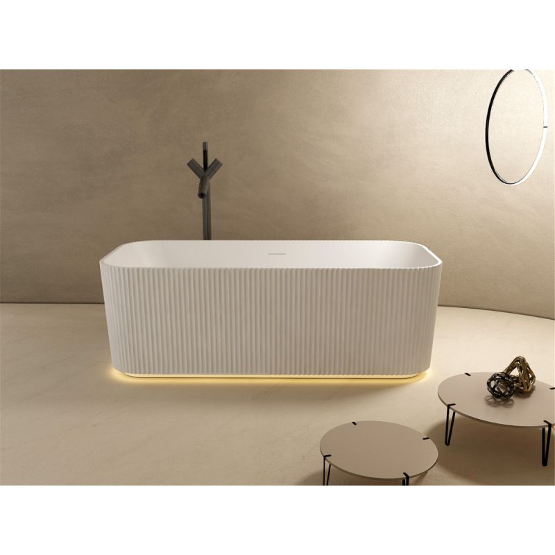 Ванна из искусственного камня ABBER Stein AS9663 белая матовая