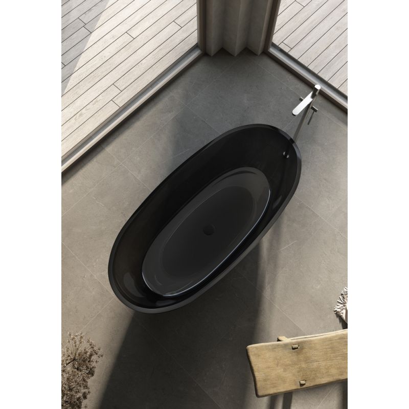 Прозрачная ванна ABBER Kristall AT9701Onyx