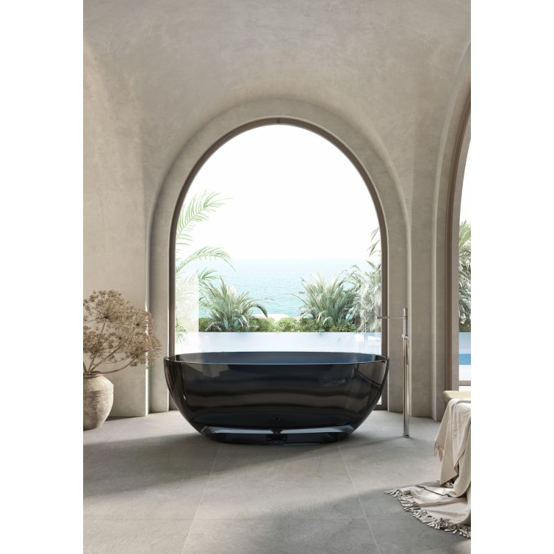 Прозрачная ванна ABBER Kristall AT9701Onyx