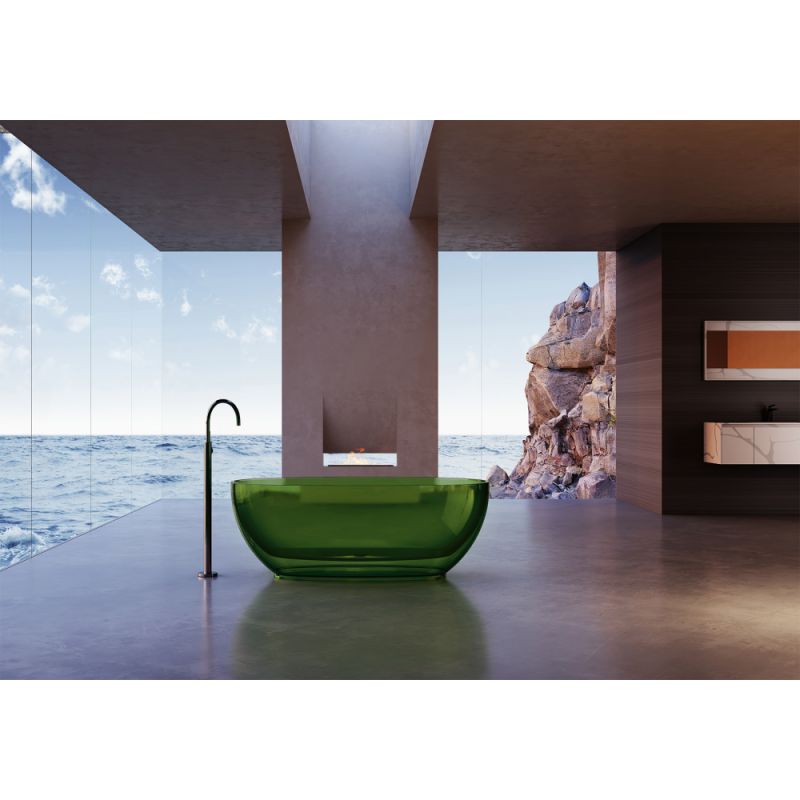 Прозрачная ванна ABBER Kristall AT9703Emerald зеленая