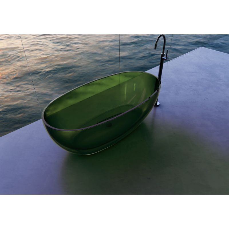 Прозрачная ванна ABBER Kristall AT9703Emerald зеленая