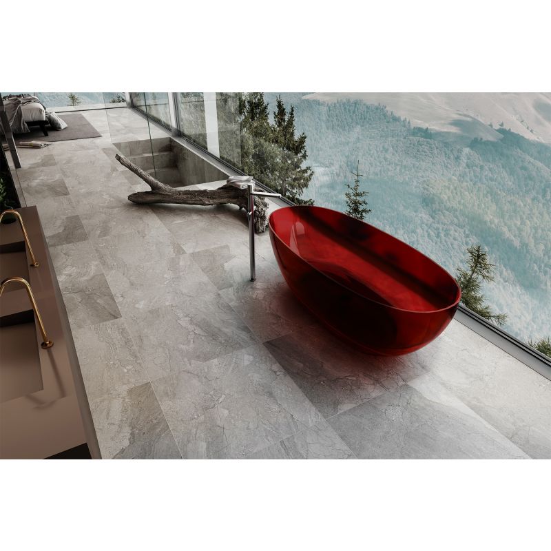 Прозрачная ванна ABBER Kristall AT9703Rubin красная