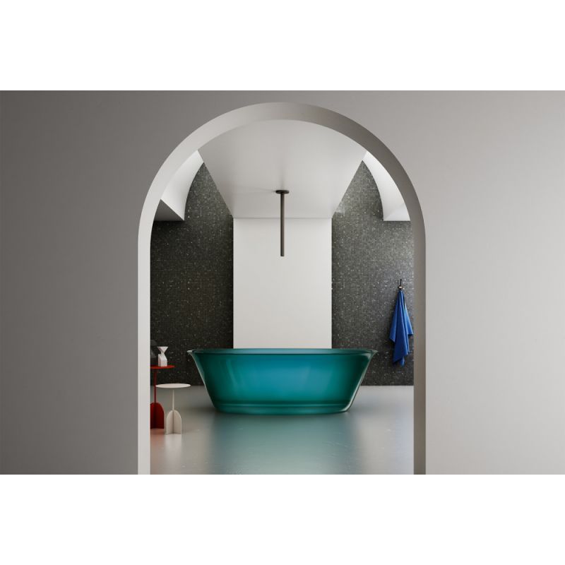 Прозрачная ванна ABBER Kristall AT9707Aquamarin бирюзовая