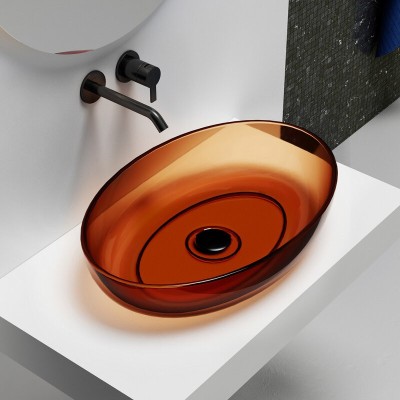 Раковина Abber Kristall AT2801Opal, 60 х 40 см, накл...