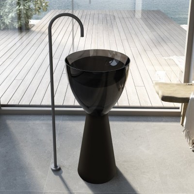 Раковина Abber Kristall AT2703Onyx-Black, 45 см, пол...