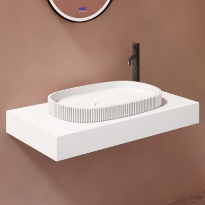 Раковина Abber Stein AS2601, 55 х 36 см, накладная, ...