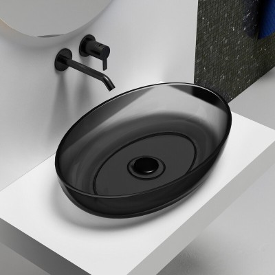 Раковина Abber Kristall AT2801Onyx, 60 х 40 см, накл...