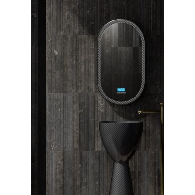 Раковина Abber Karbon AK2003, 45 см, карбон, с донны...