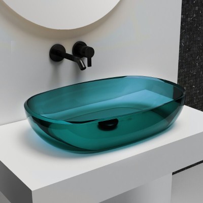 Раковина Abber Kristall AT2805Aquamarin, 60 см, поли...