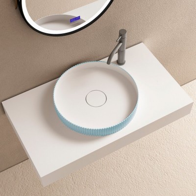 Раковина Abber Stein AS2604Blau, 40 х 40 см, накладн...