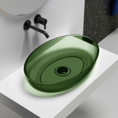 Раковина Abber Kristall AT2801Emerald, 60 см, полиэф...