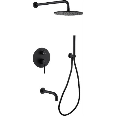 Душевая система Abber Wasser Kreis AF8117B, цвет чер...