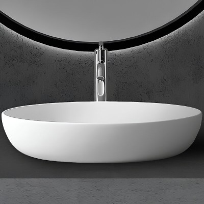 Раковина Abber Stein AS2619, 60 см, накладная, искус...