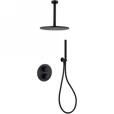 Душевая система Abber Wasser Kreis AF8121B, цвет чер...