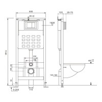 Инсталляция Abber AC0105 для подвесного унитаза