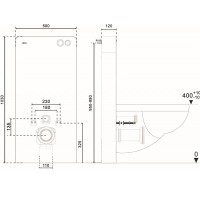 Инсталляционный модуль внешнего монтажа Abber AC0107MB для подвесного унитаза, черный