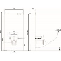 Инсталляционный модуль внешнего монтажа Abber AC0107MW для подвесного унитаза, белый
