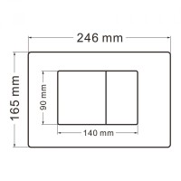 Клавиша смыва Abber AC0120MB, механическая, черная матовая