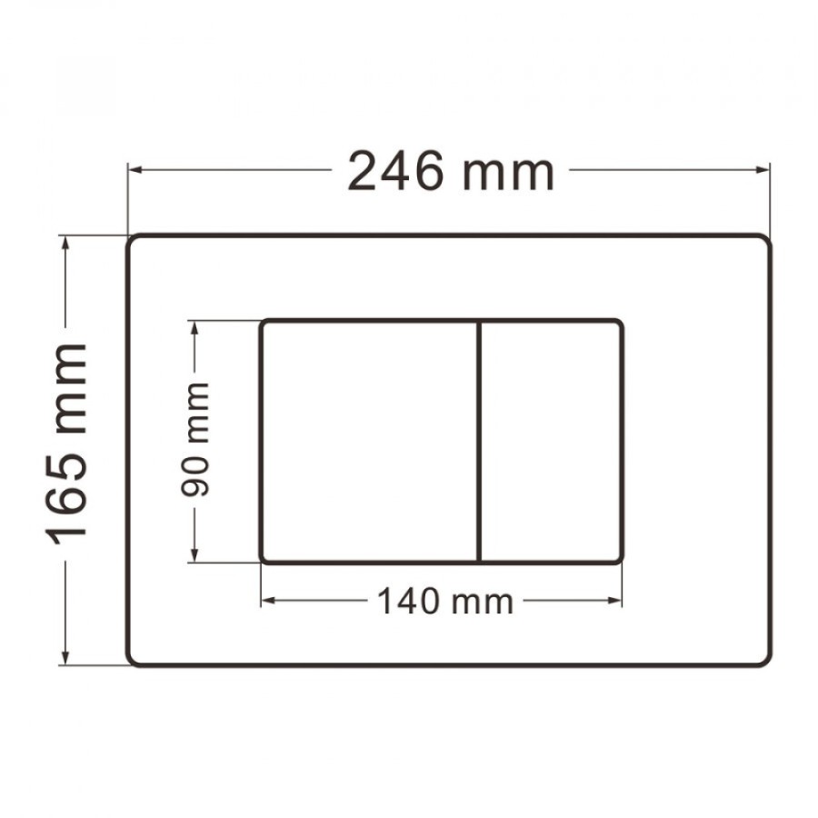 Клавиша смыва Abber AC0120MCH, механическая, матовый хром
