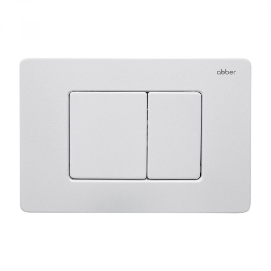 Клавиша смыва Abber AC0120MW, механическая, белая матовая