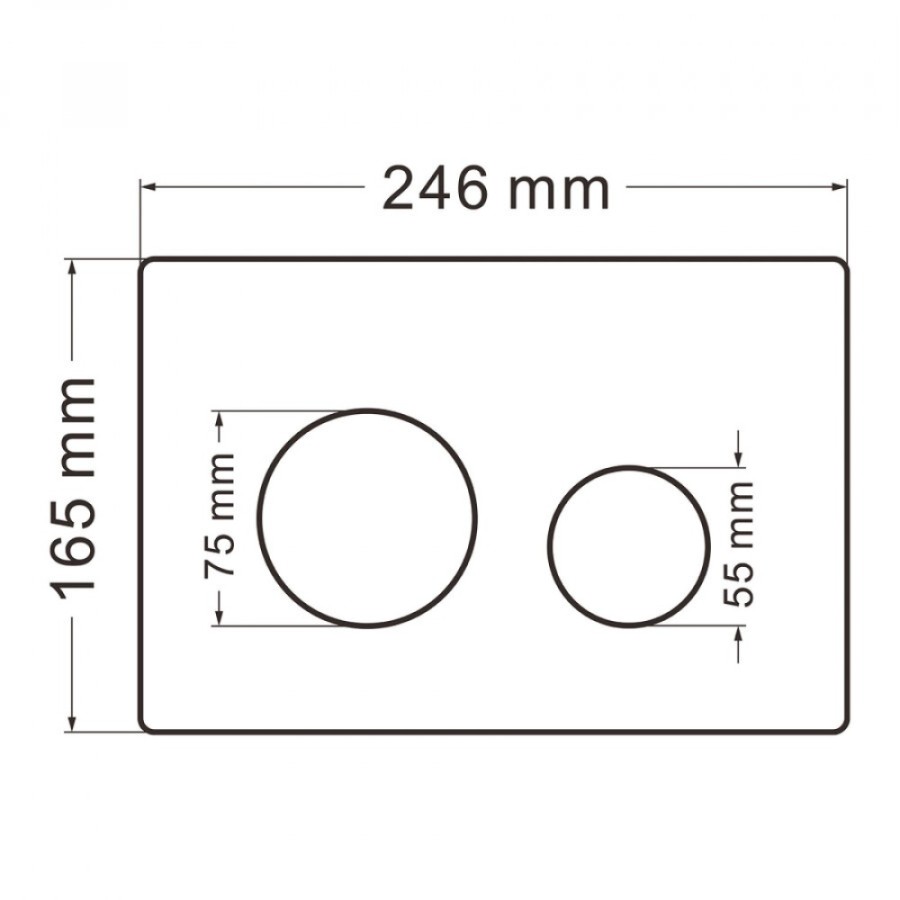 Клавиша смыва Abber AC0121MB, механическая, черная матовая