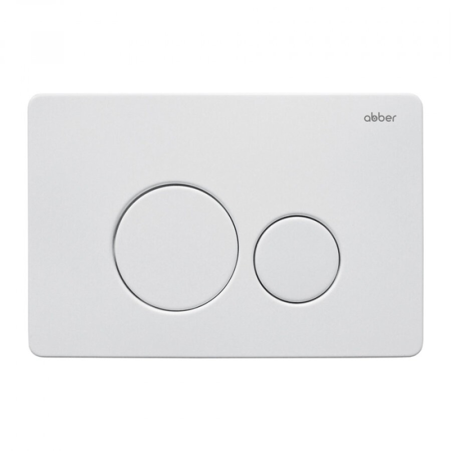 Клавиша смыва Abber AC0121MW, механическая, белая матовая