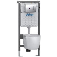 Клавиша смыва Abber AC0122S, сенсорно-механическая, хром глянцевый