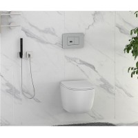 Клавиша смыва Abber AC0122S, сенсорно-механическая, хром глянцевый