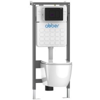Клавиша смыва Abber AC0122SMB, сенсорно-механическая, черный матовый