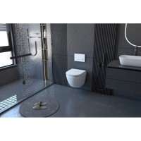 Инсталляция с унитазом Abber Bequem AC1100-AC0105-AC0120, сиденье микролифт, клавиша смыва хром, белый, комплект