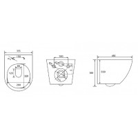 Инсталляция с унитазом Abber Bequem AC1100-AC0105-AC0120, сиденье микролифт, клавиша смыва хром, белый, комплект