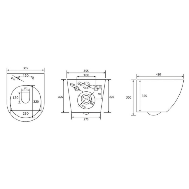 Инсталляция с унитазом Abber Bequem AC1100T-AC0105-AC0121MW, сиденье микролифт, смыв Торнадо, клавиша смыва белый матовый, белый, комплект
