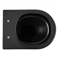 Подвесной унитаз Abber Bequem AC1103MB, безободковый, сиденье микролифт, черный матовый