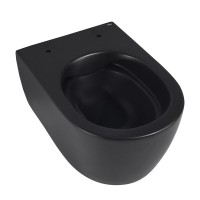 Подвесной унитаз Abber Bequem AC1104MB, безободковый, сиденье микролифт, черный матовый