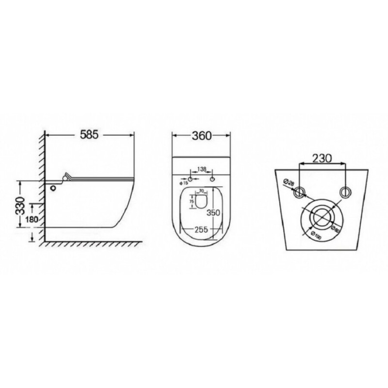 Инсталляция с унитазом Abber Bequem AC1105P-AC0101P, сиденье микролифт, смыв импульсный, белый, комплект