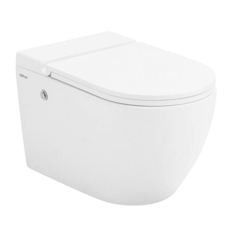 Инсталляция с унитазом Abber Bequem AC1108P-AC0101P, сиденье микролифт, смыв импульсный, белый, комплект