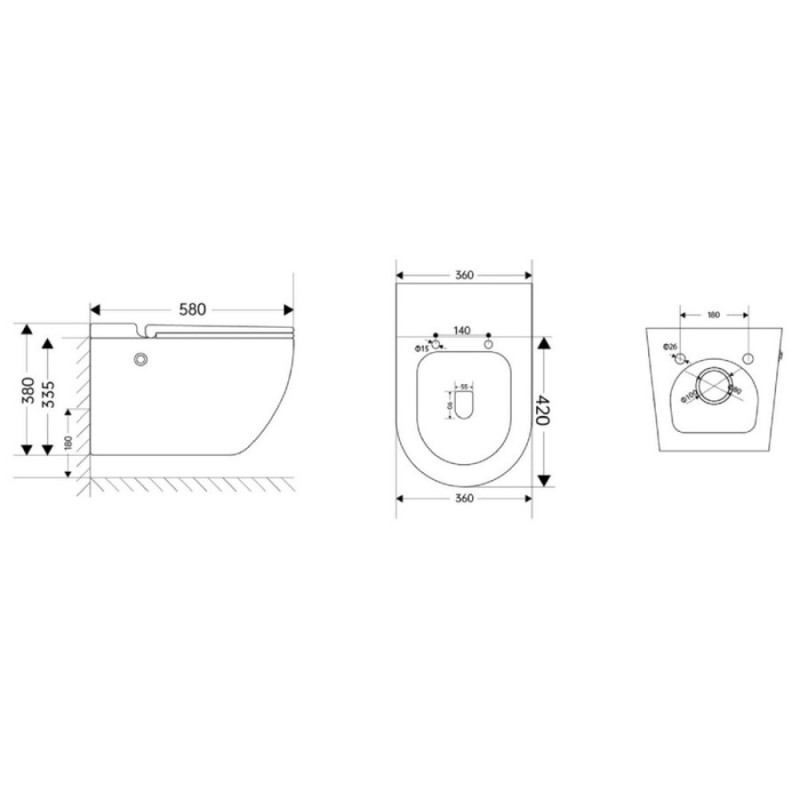 Инсталляция с унитазом Abber Bequem AC1108P-AC0101P, сиденье микролифт, смыв импульсный, белый, комплект