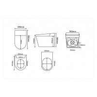 Электронный унитаз с инсталляцией Abber Bequem AC1123SR-AC0101P2, сиденье микролифт, смыв импульсный, белый