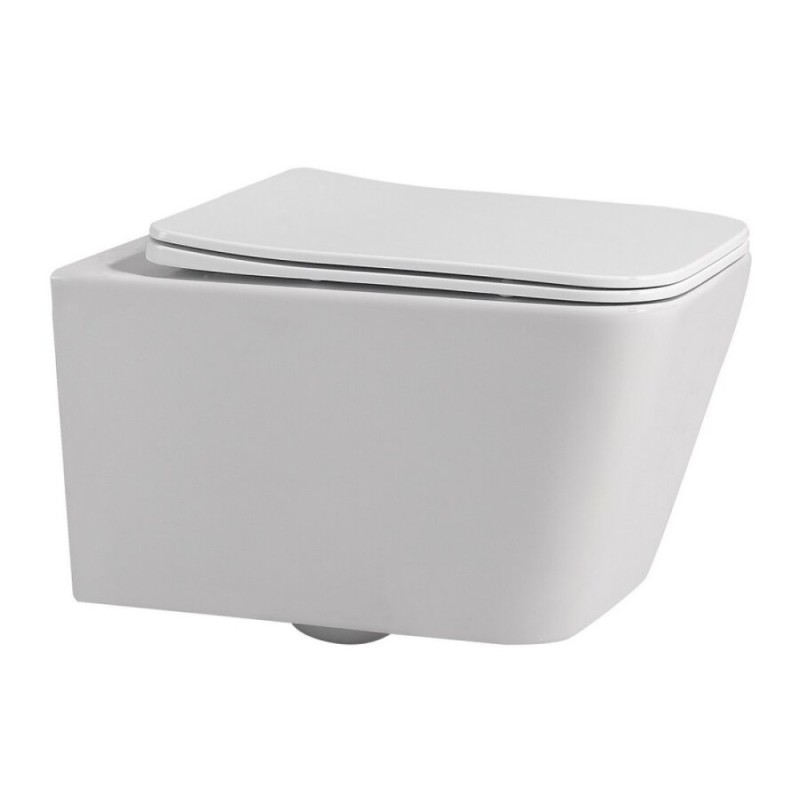 Инсталляция с унитазом Abber Rechteck AC1201-AC0105-AC0121RG, сиденье микролифт, клавиша смыва золото розовое, белый, комплект