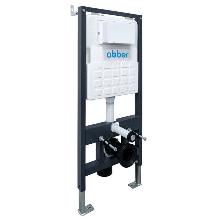 Инсталляция с унитазом Abber Rechteck AC1201-AC0105-AC0121RG, сиденье микролифт, клавиша смыва золото розовое, белый, комплект