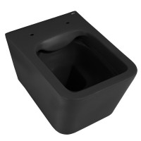 Подвесной унитаз Abber Rechteck AC1201MB, безободковый, сиденье микролифт, черный матовый