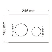 Инсталляция с унитазом Abber Rechteck AC1201MB-AC0105-AC0121, сиденье микролифт, клавиша смыва хром, черный матовый, комплект