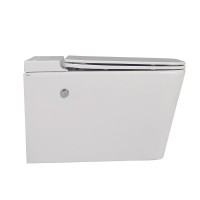 Подвесной унитаз Abber Rechteck AC1202P, с импульсным смывом, крышка-сиденье микролифт, белый