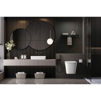 Подвесной унитаз Abber Rechteck AC1202P, с импульсным смывом, крышка-сиденье микролифт, белый